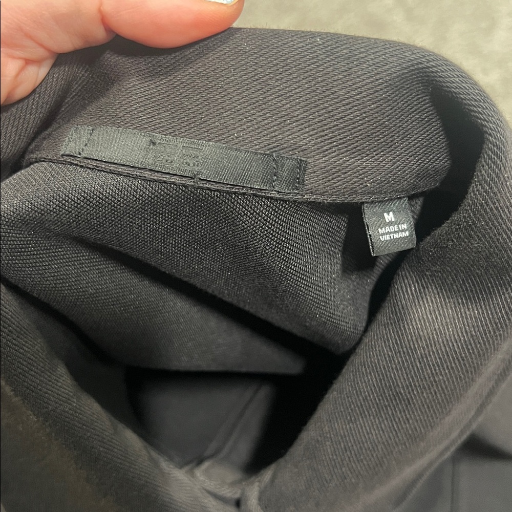Uniqlo Jersey Relaxed Jacket Oversized Black Size Medium - Picture 5 of 6